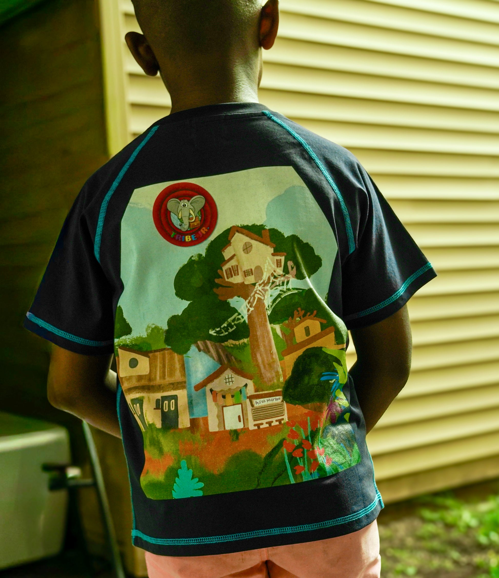 Loose Contrast-Stitched Last Rocket Kids' T-Shirt