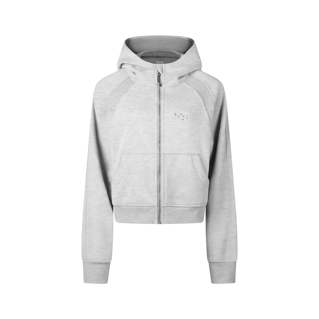 Cropped STP Crew Zip-Through Hoodie