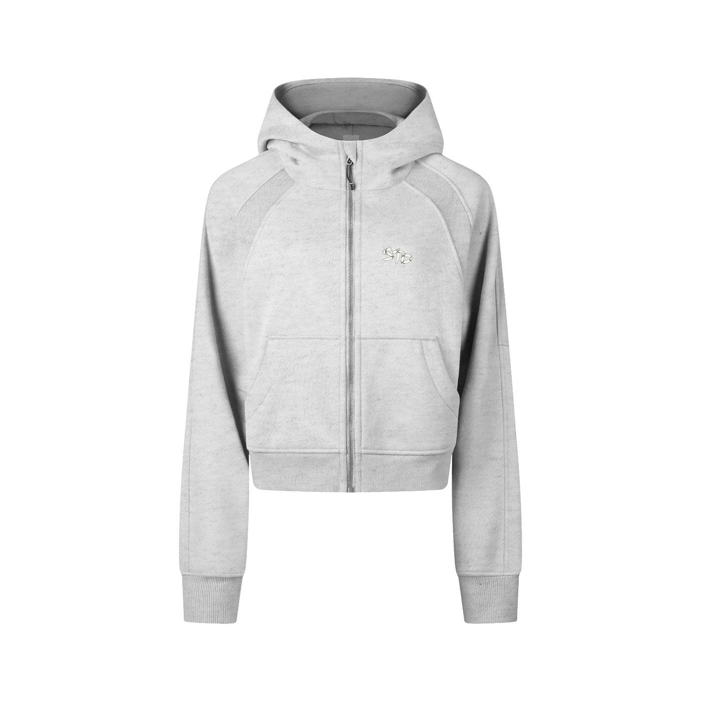 Cropped STP Crew Zip-Through Hoodie