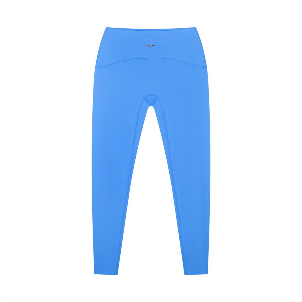 Blue leggings on a white background