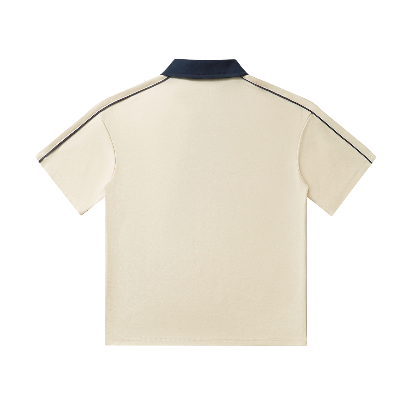 Short-Sleeve Stolen Ivory Contrast Polo Shirt
