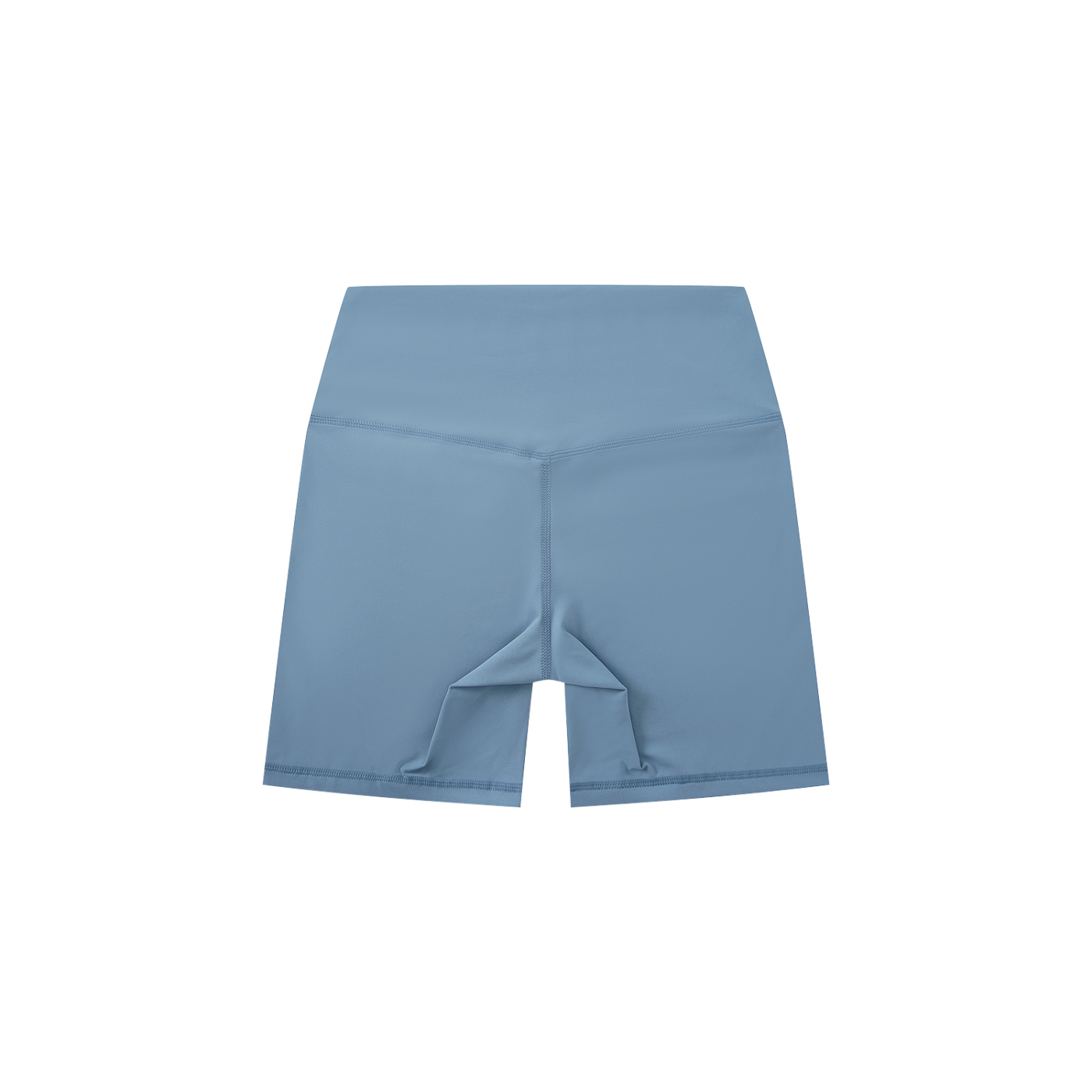 Blue athletic shorts on a white background