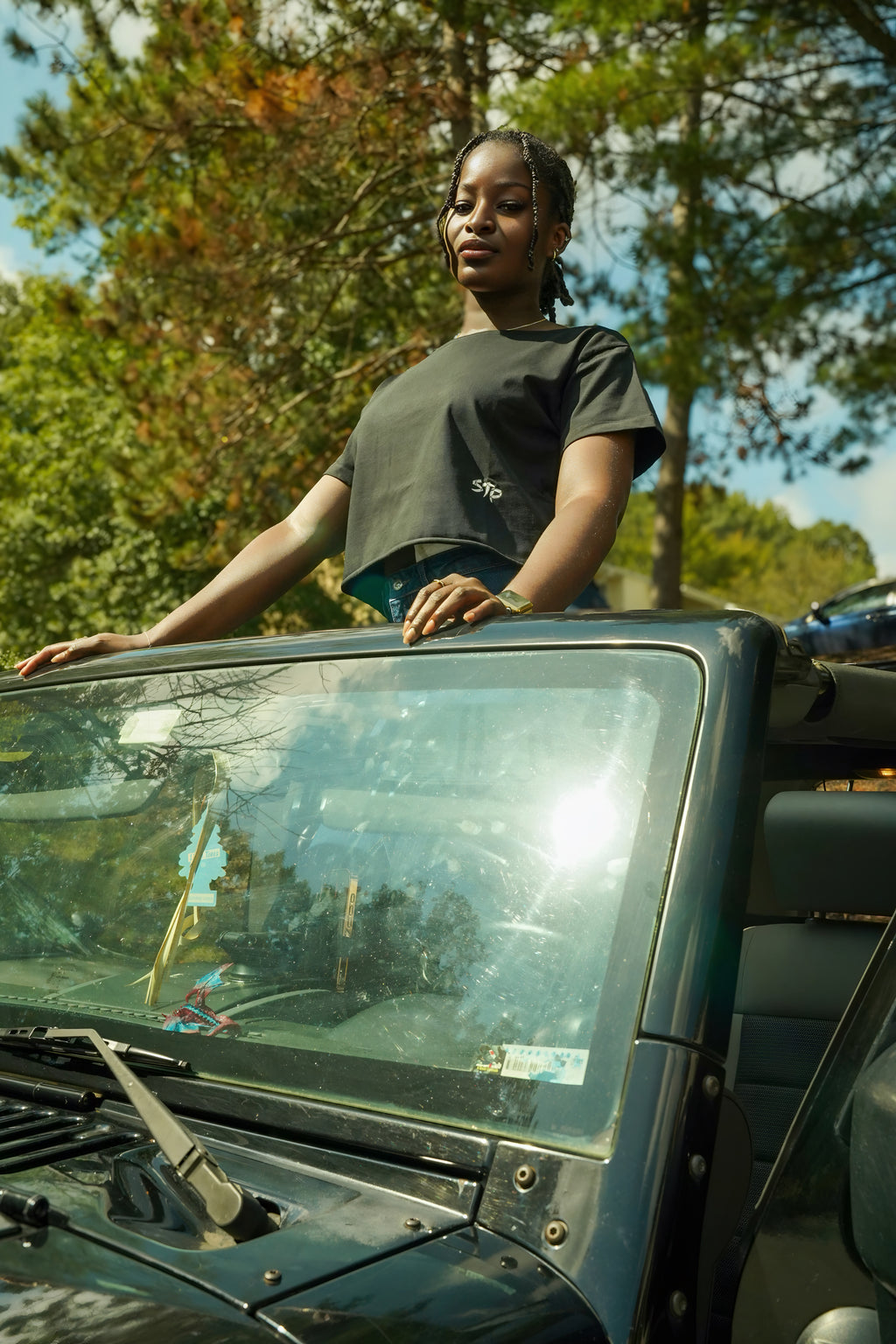 Off-Shoulder Cotton Confessions T-Shirt