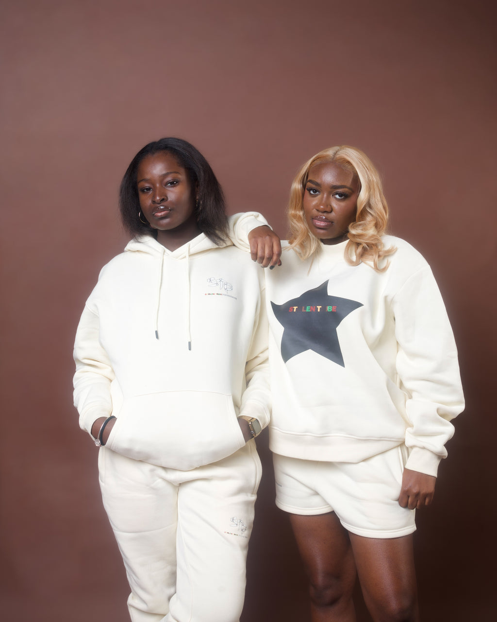 Queen Bee Fleece Mock-Neck Crew Sweatshirt