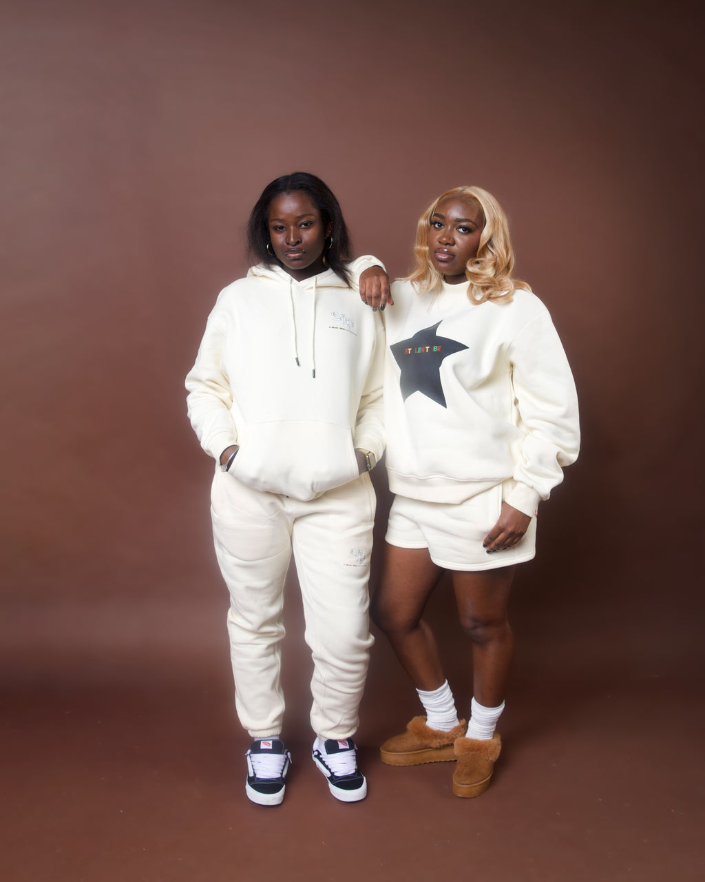 Queen Bee Fleece Mock-Neck Crew Sweatshirt
