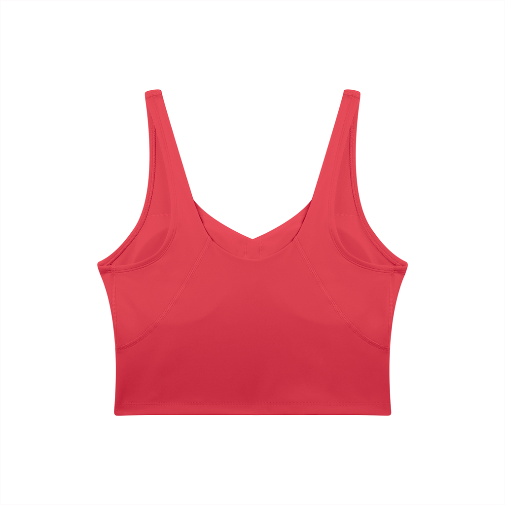 Red tank top on a white background