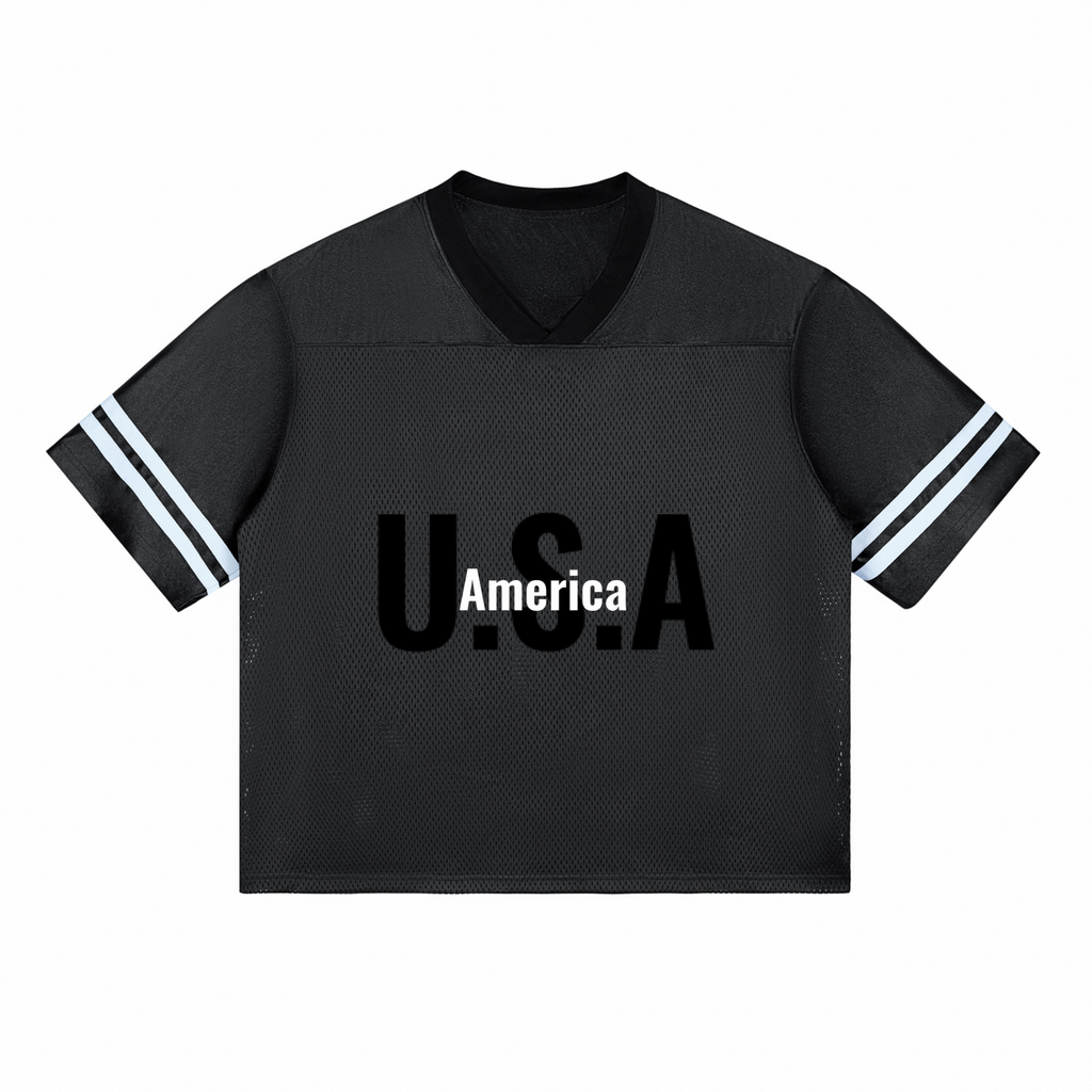 BlaKk America Taped Mesh Jersey T-Shirt