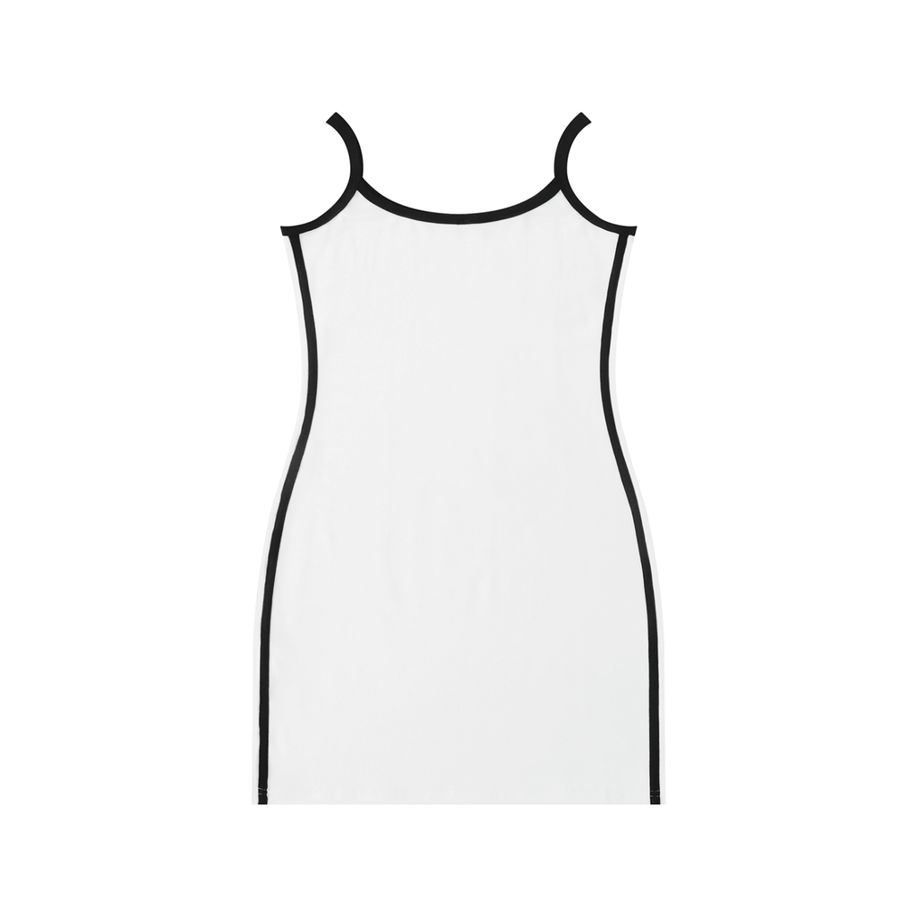 Black and white dress icon on a white background