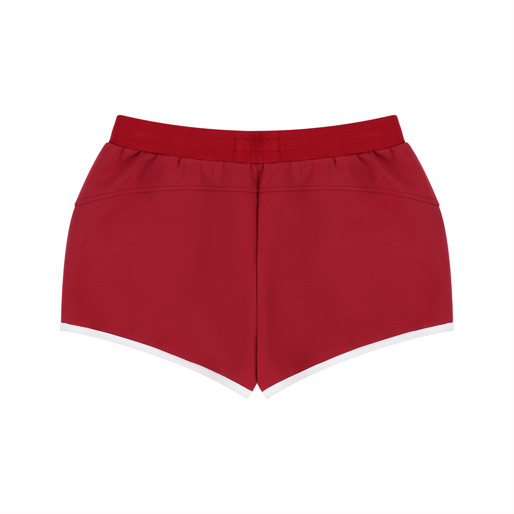 Red shorts on a white background