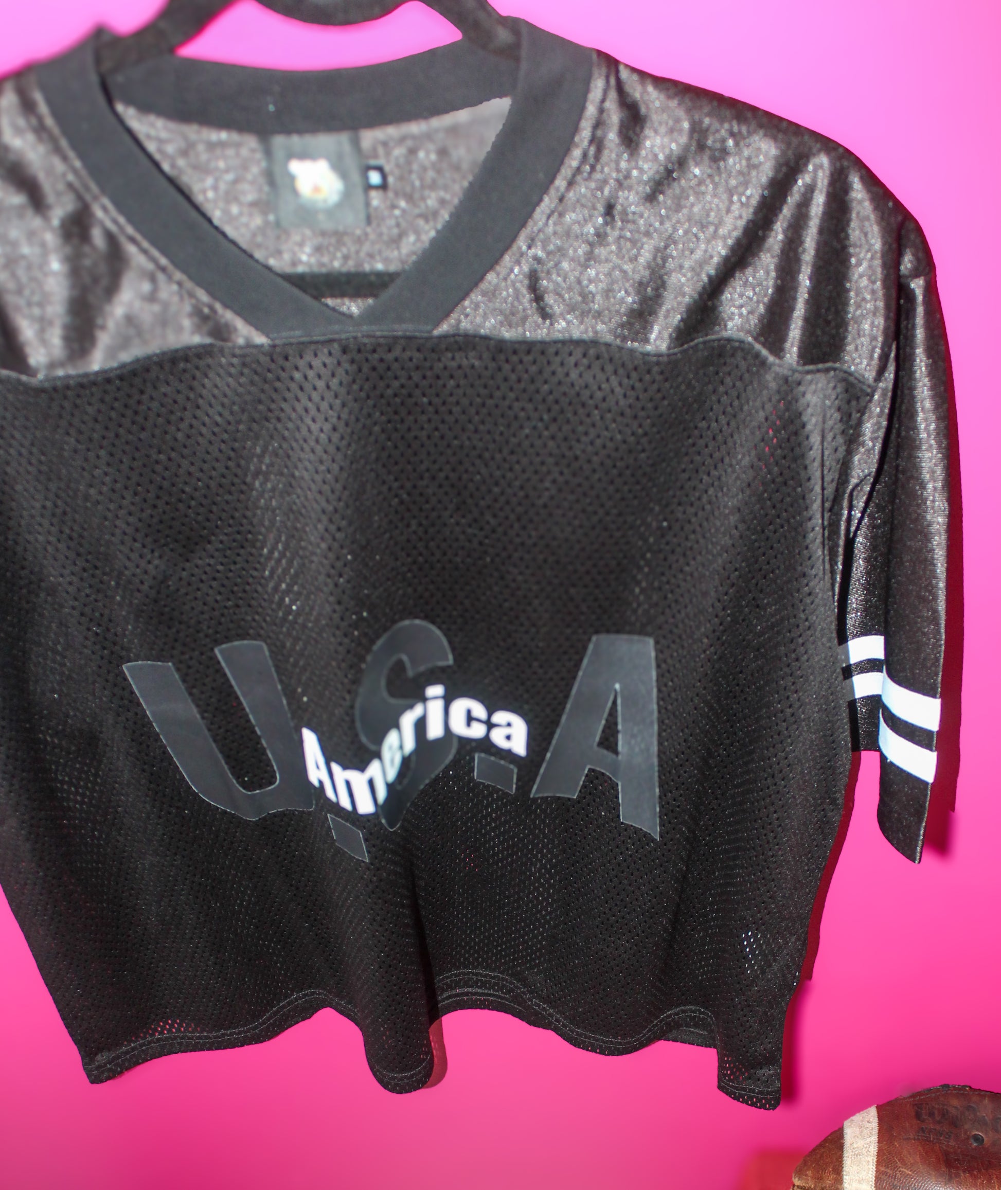 BlaKk America Taped Mesh Jersey T-Shirt