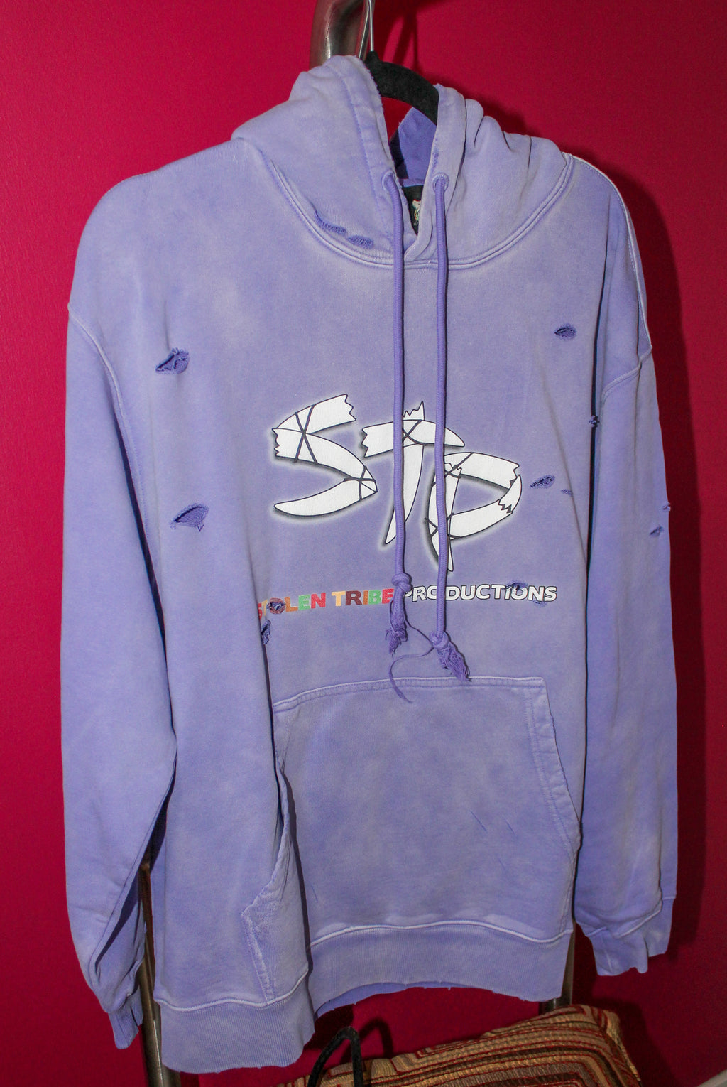 Distressed José Ricon Pure Cotton Hand-Frayed Monkey Washed Hoodie