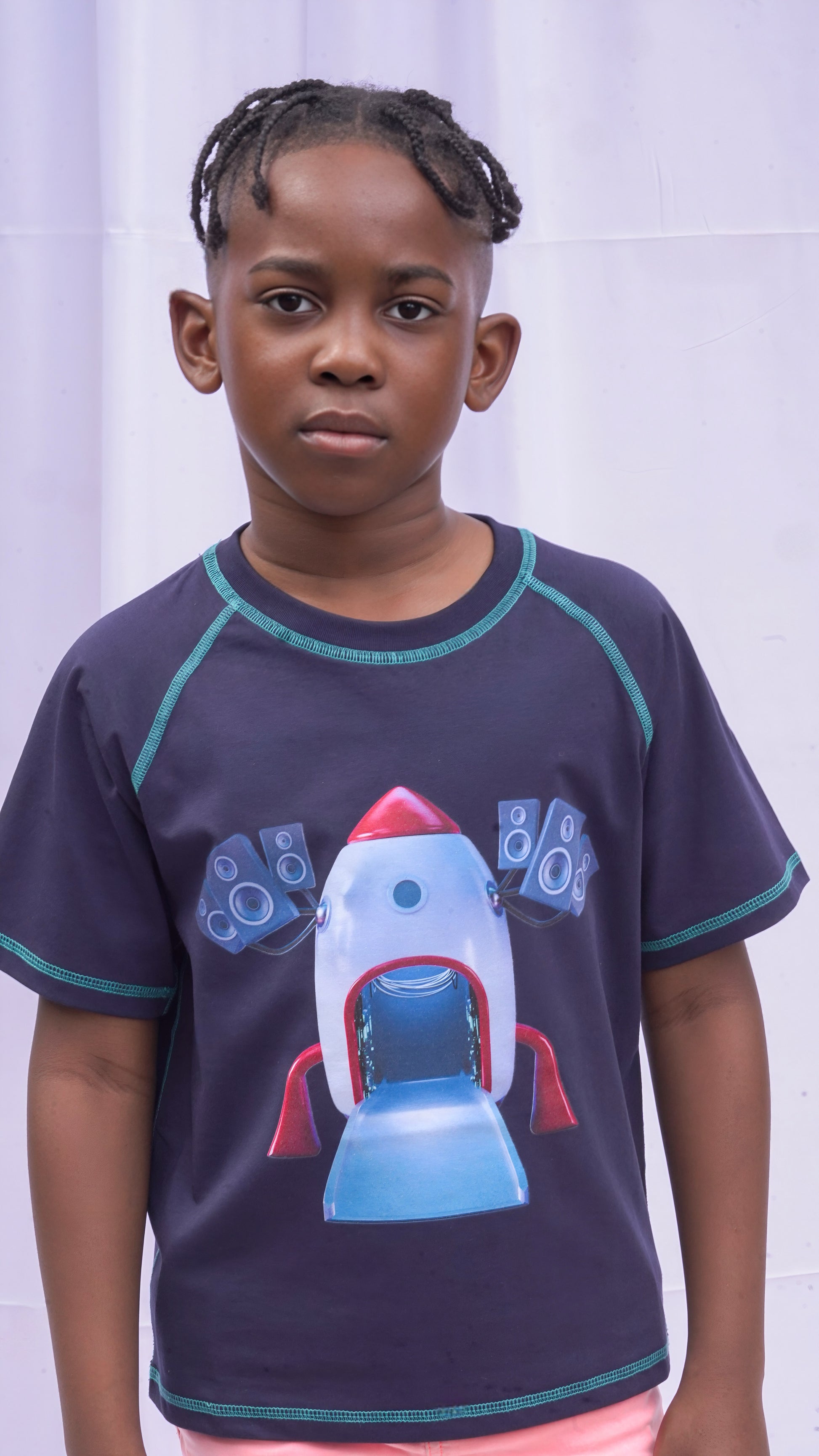 Loose Contrast-Stitched Last Rocket Kids' T-Shirt