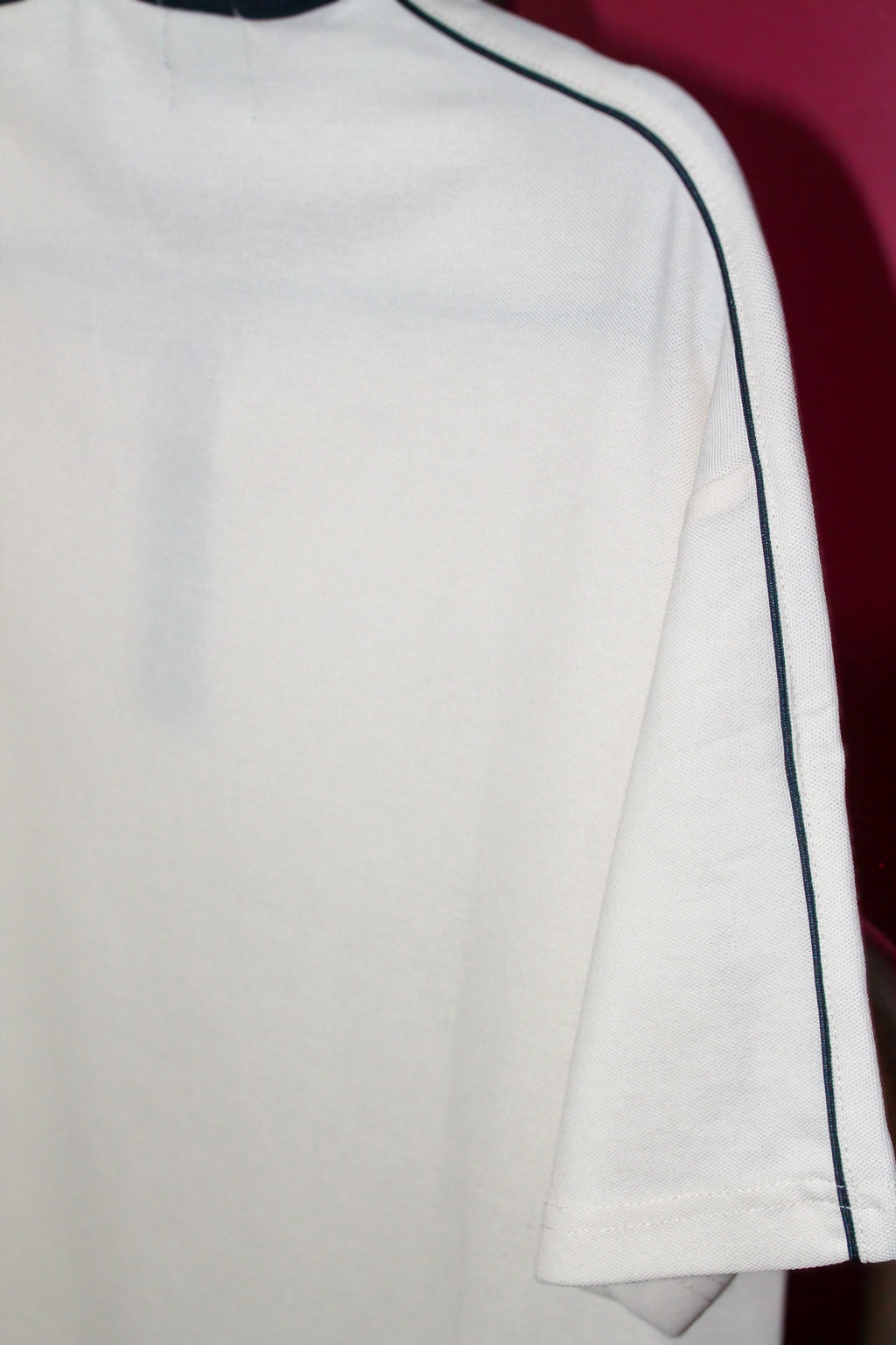 Short-Sleeve Stolen Ivory Contrast Polo Shirt