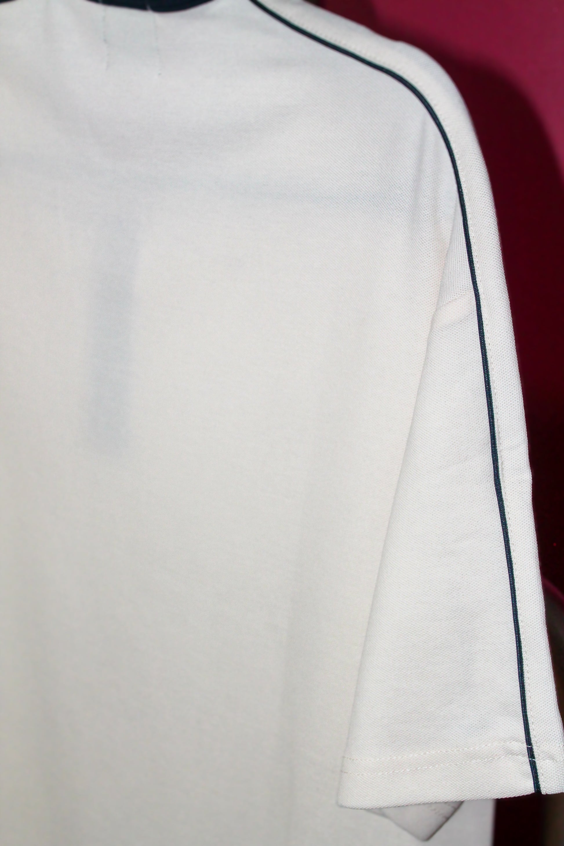 Short-Sleeve Stolen Ivory Contrast Polo Shirt