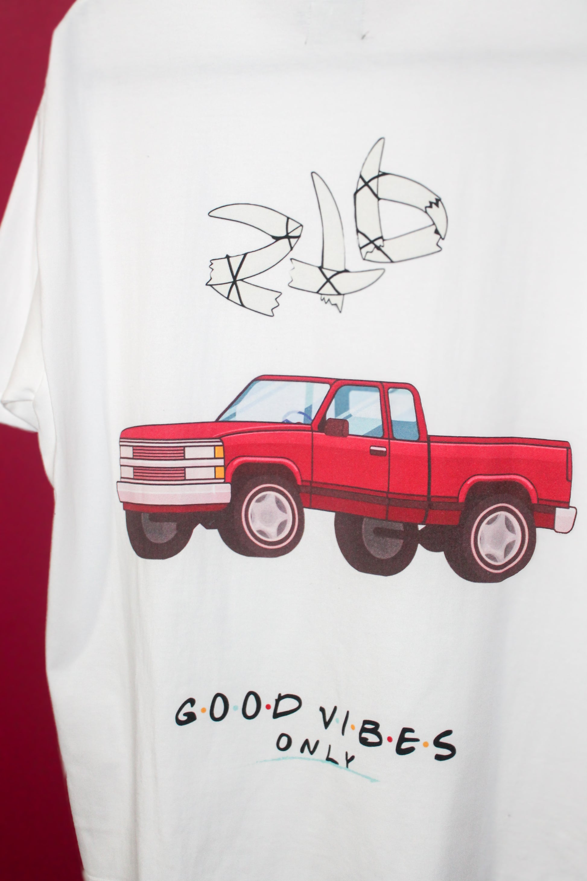 Drop Shoulder Stolen Ivory Trucker T-Shirt