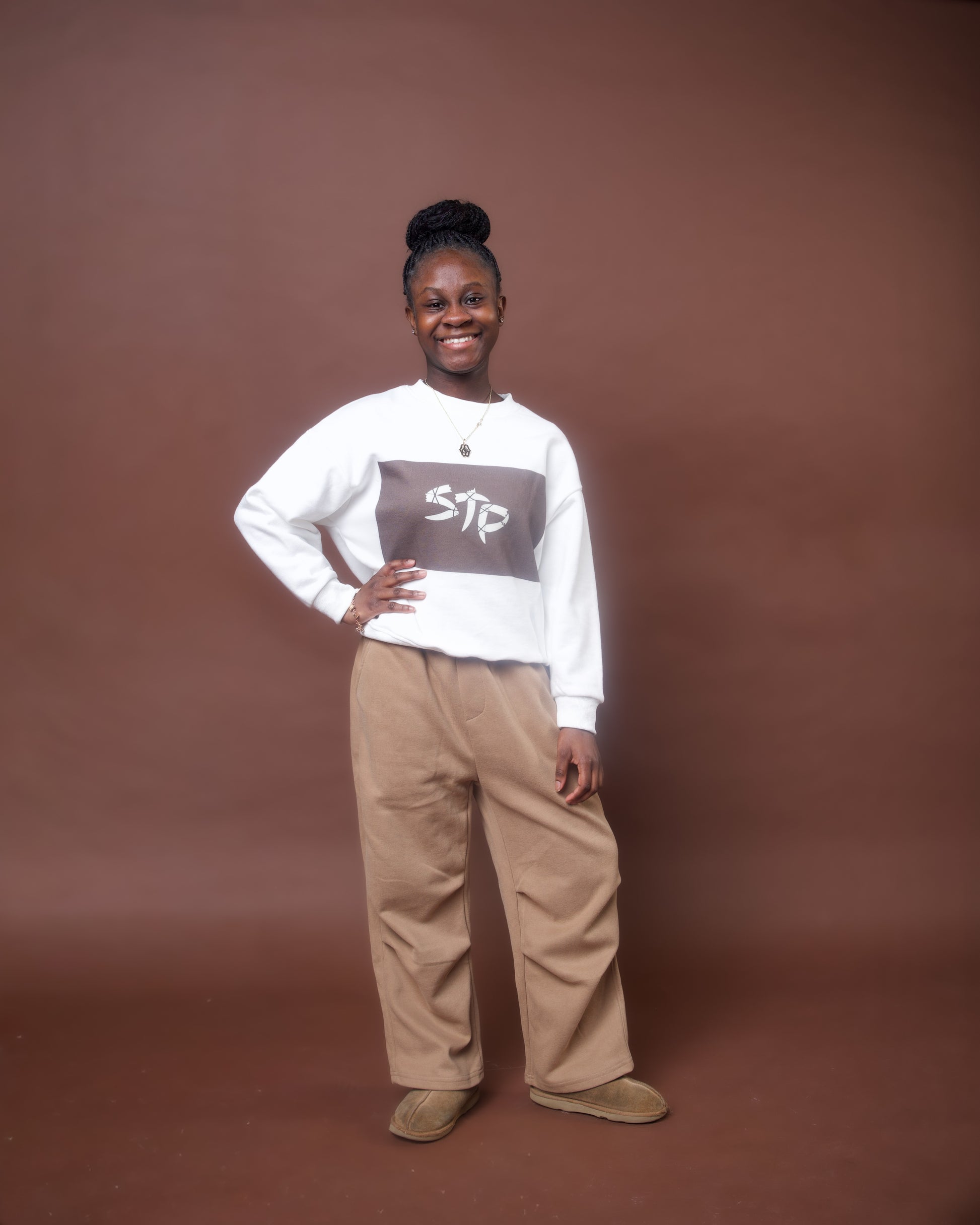 Brown Sugar Kids' Essential Fleece Sweatshirt