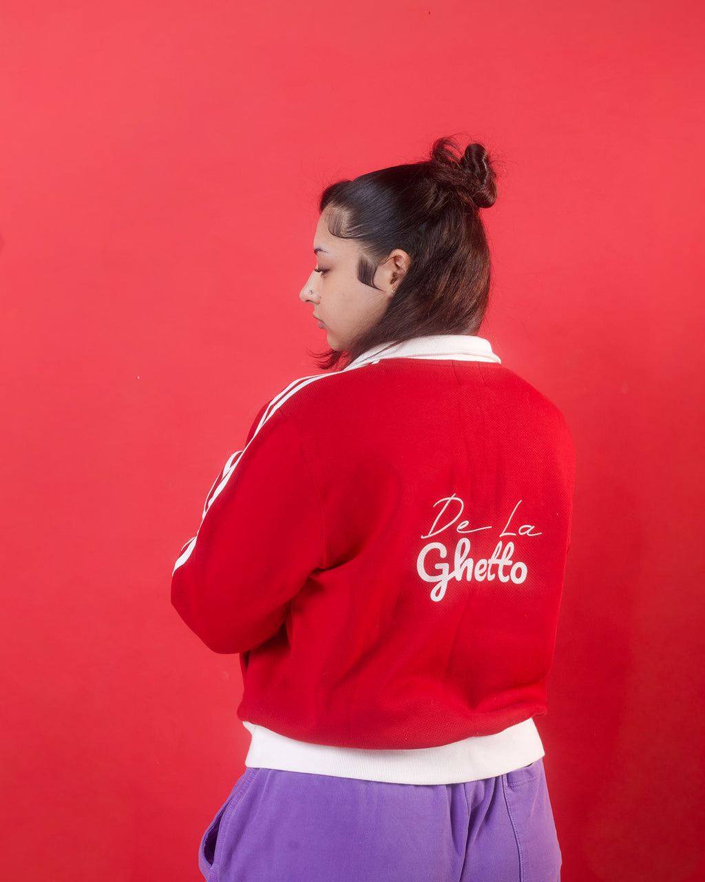 Cropped London Nights Fleece Track Jacket