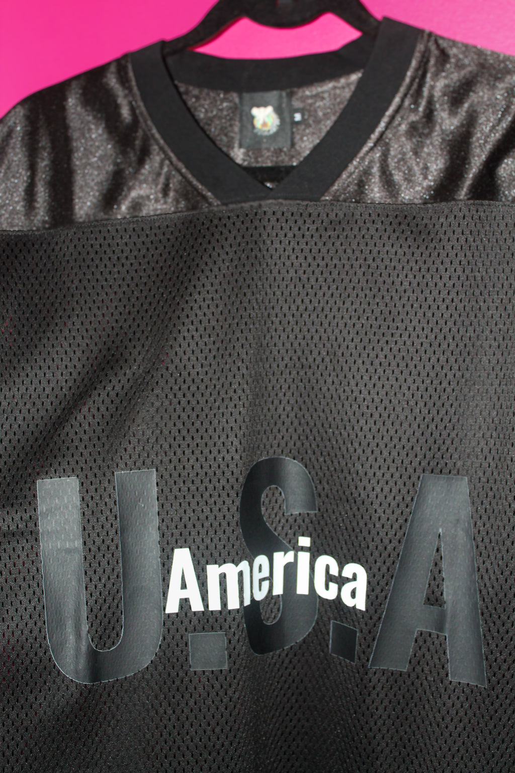 BlaKk America Taped Mesh Jersey T-Shirt