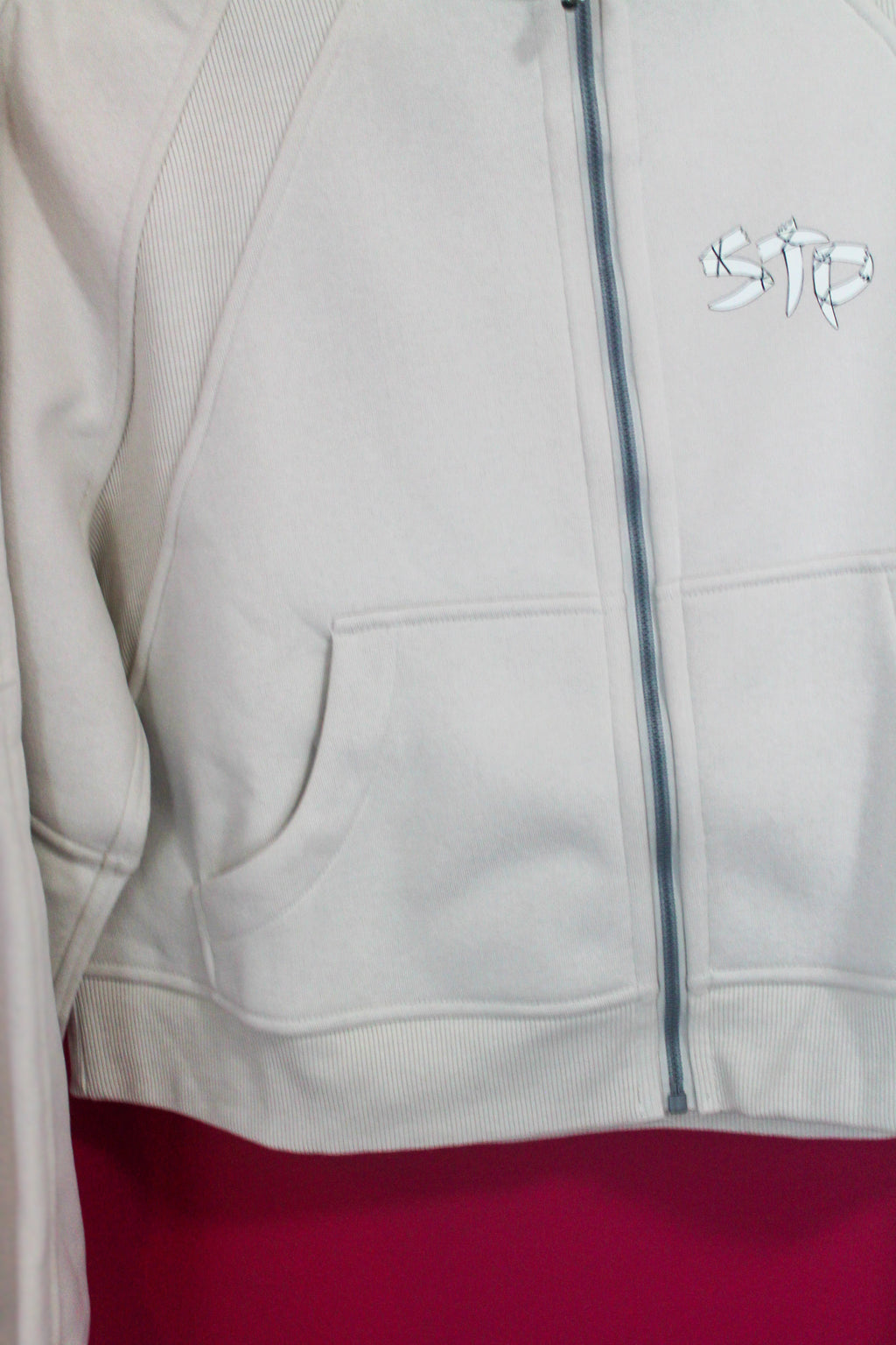 Cropped STP Crew Zip-Through Hoodie