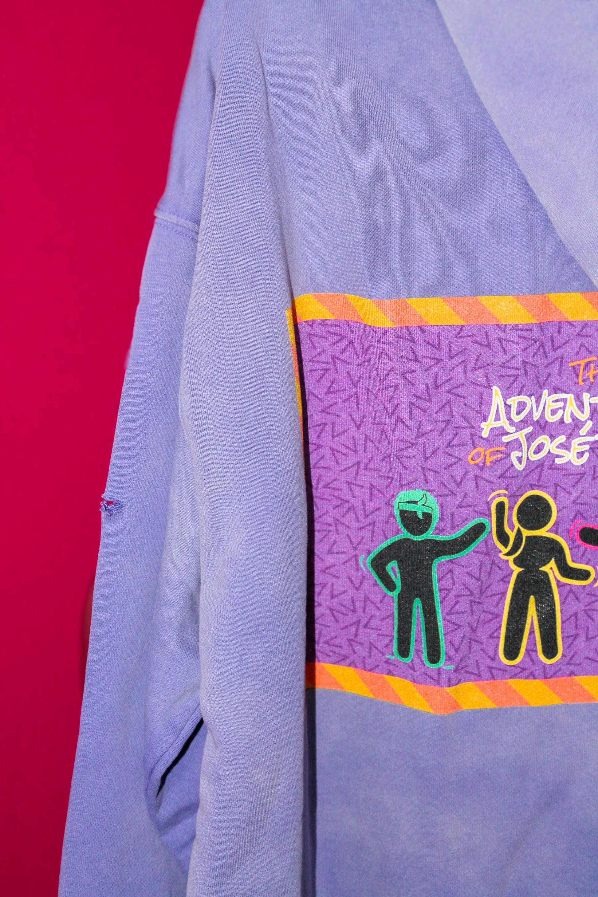 Distressed José Ricon Pure Cotton Hand-Frayed Monkey Washed Hoodie