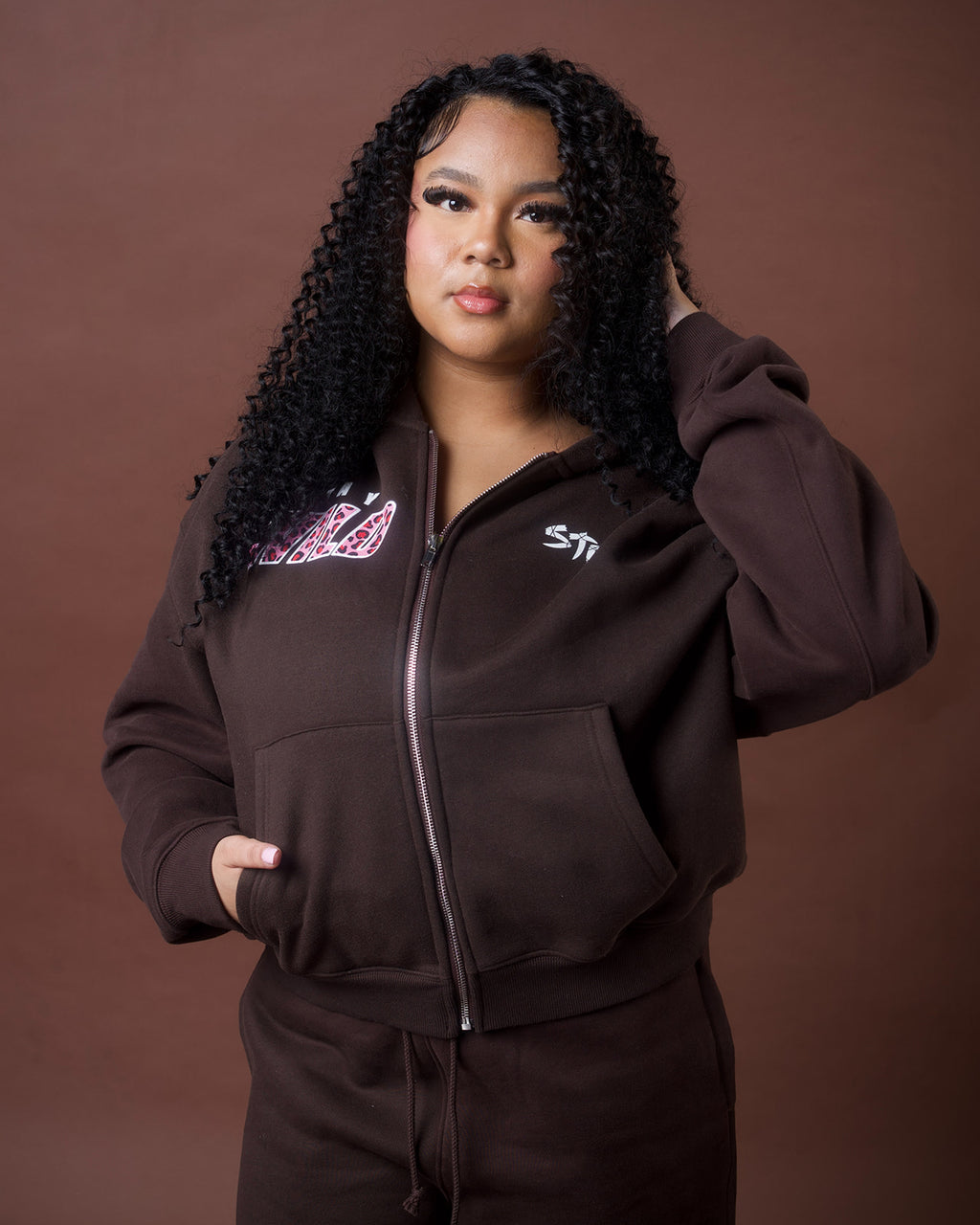 Goosebumps Hoodie Zip-Up Boxy Fleece