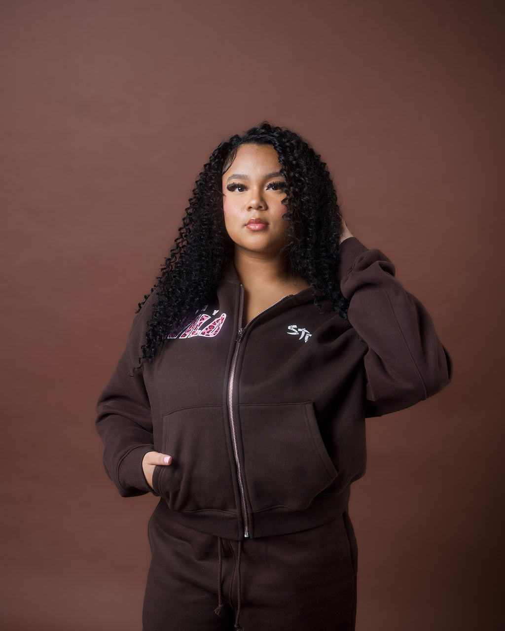 Goosebumps Hoodie Zip-Up Boxy Fleece