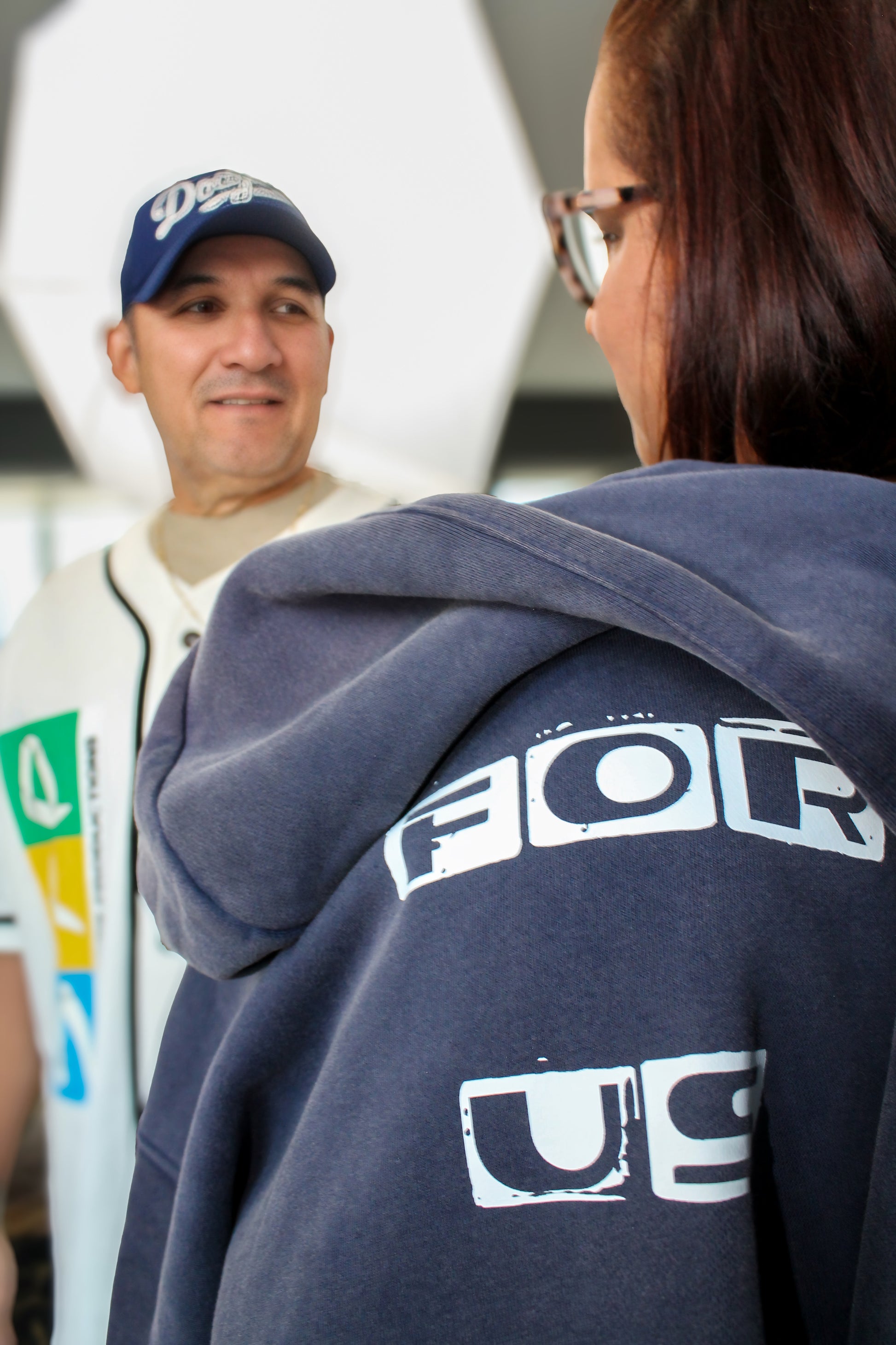 Snow Washed Zip-Through Us vs Them Fleece Hoodie