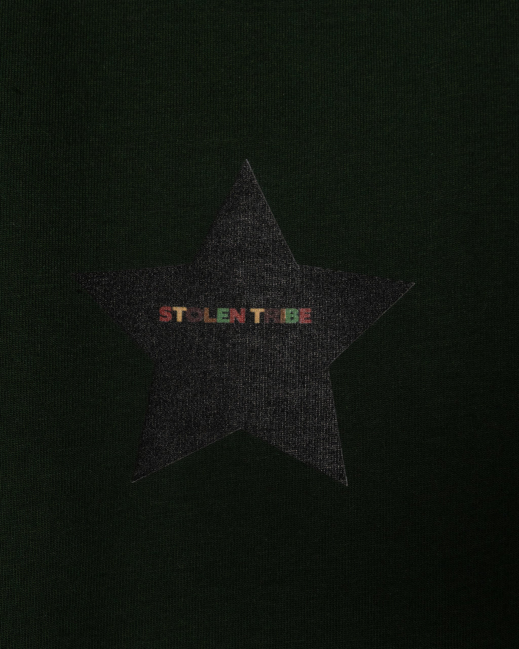 Star-shaped logo with 'STOLEN TRIBE' text on a black background