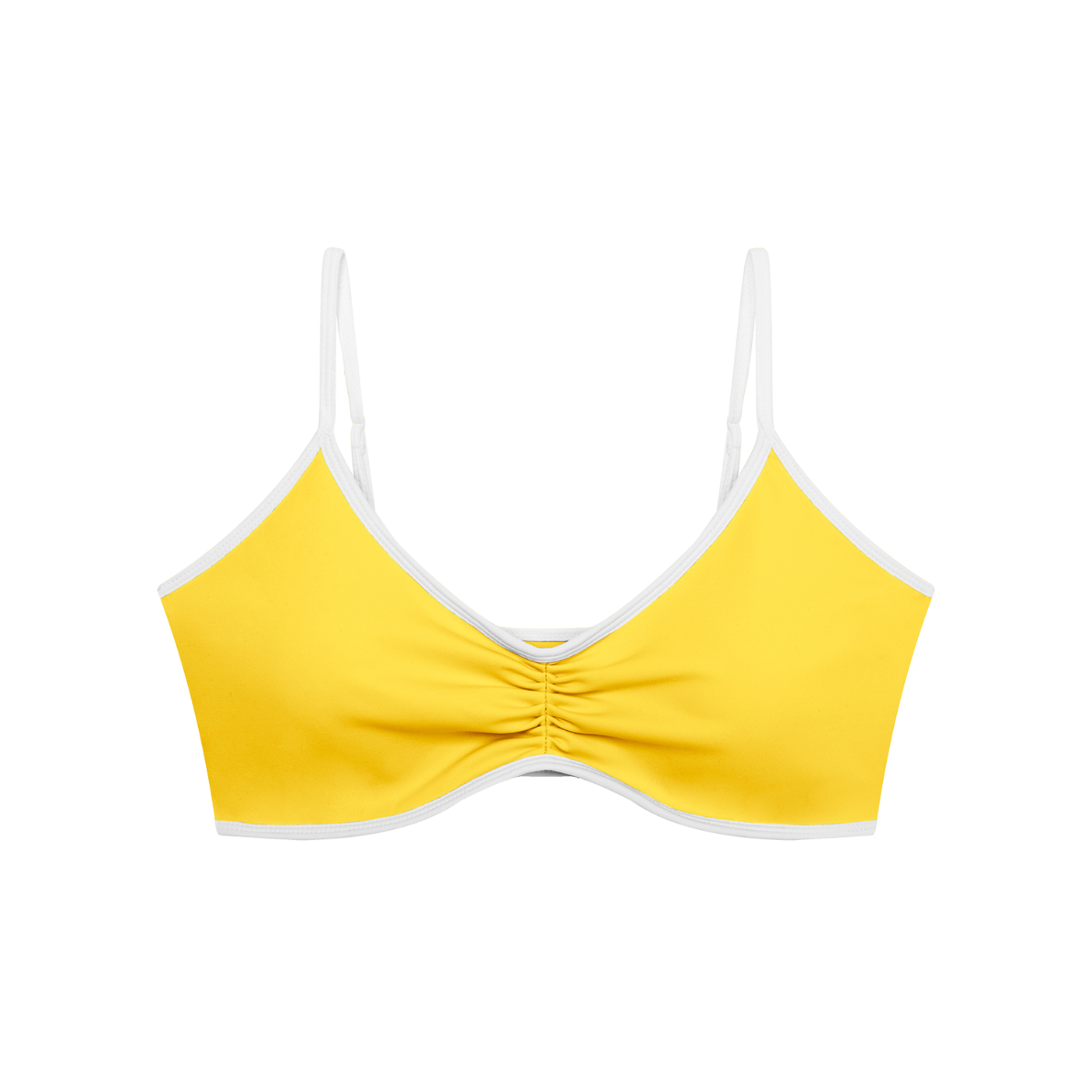 Women's Beauty Color Block Ruched V-Neck Sports Bra