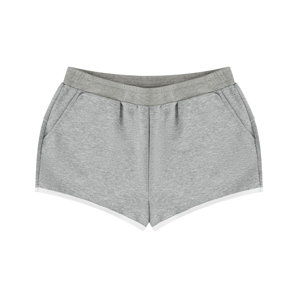 Gray shorts on a white background