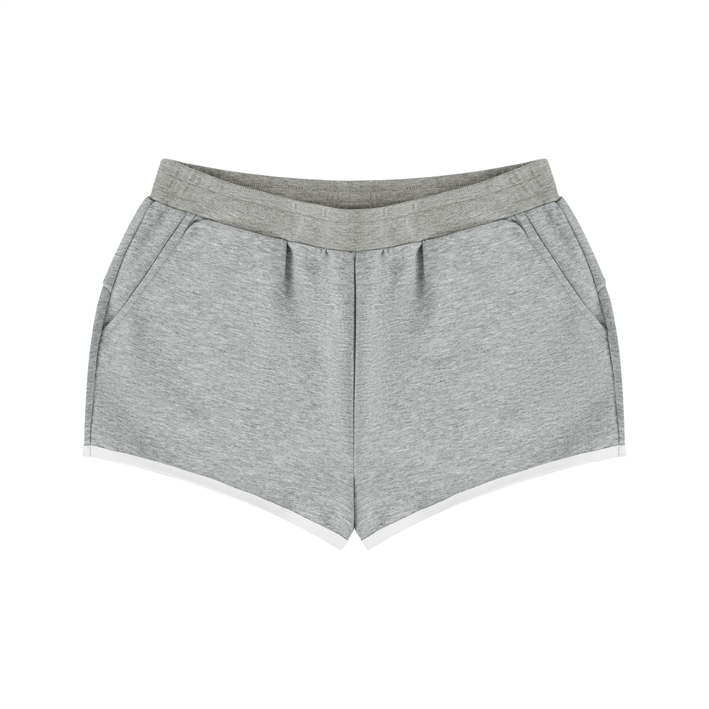 Gray shorts on a white background