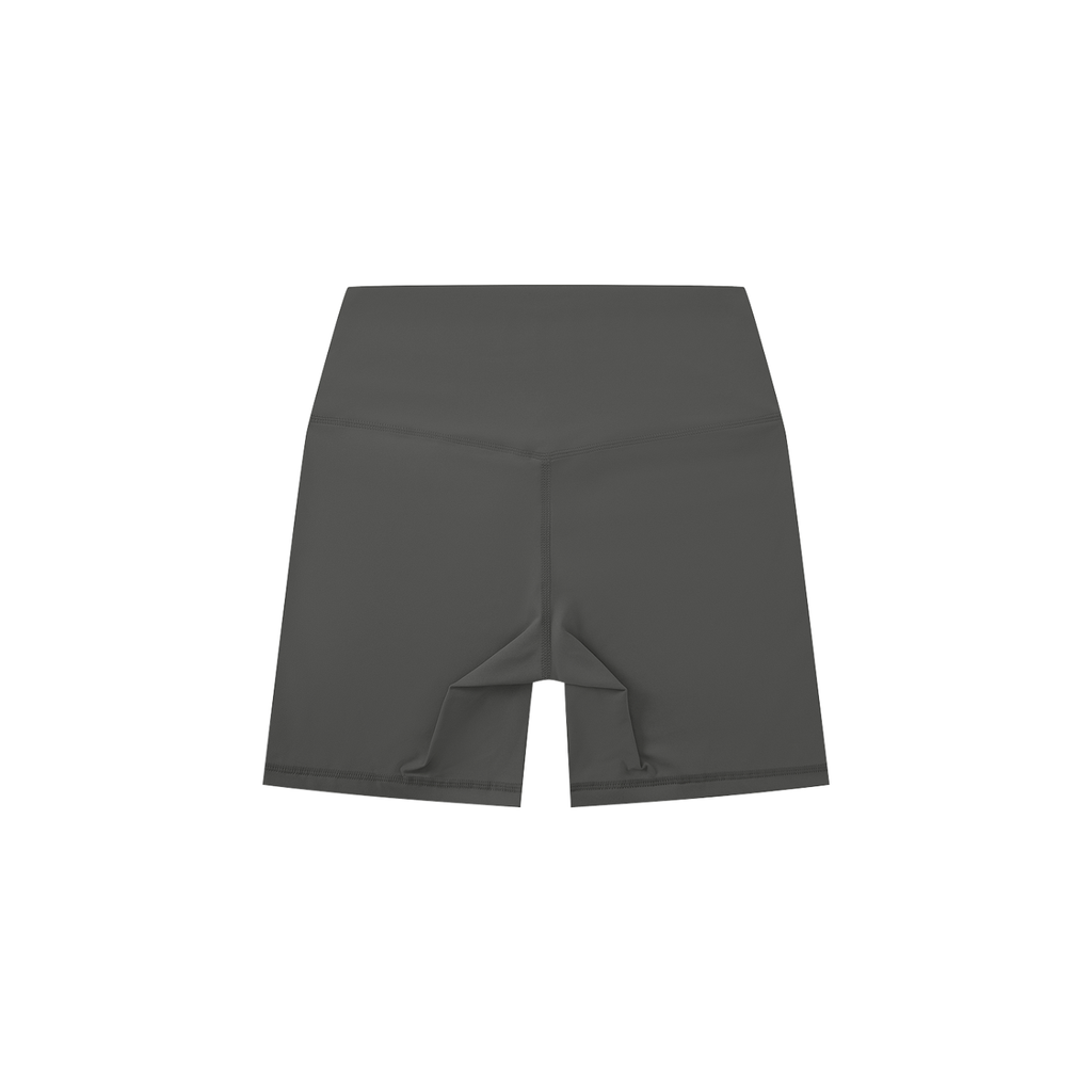 Dark gray shorts on a white background