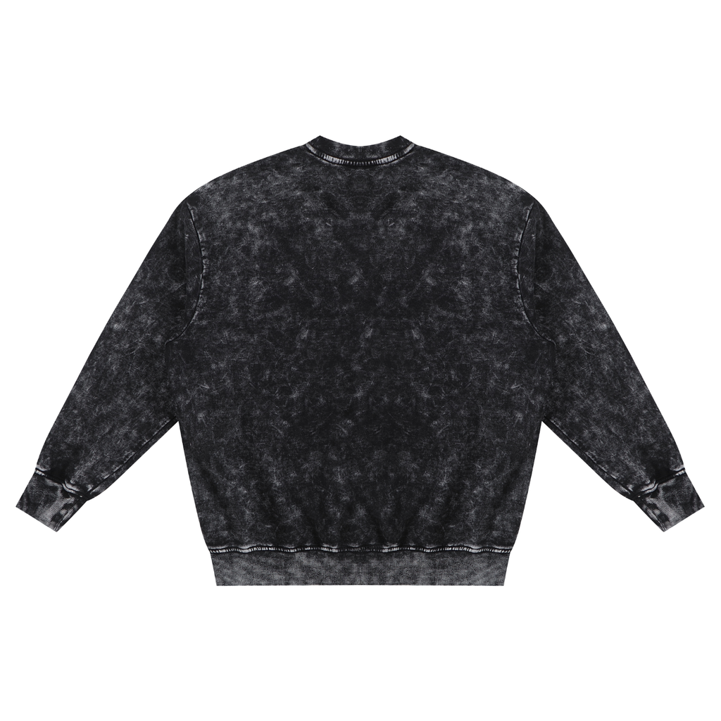 Snow Washed Hand-Frayed BlaKk King SAMO Sweatshirt