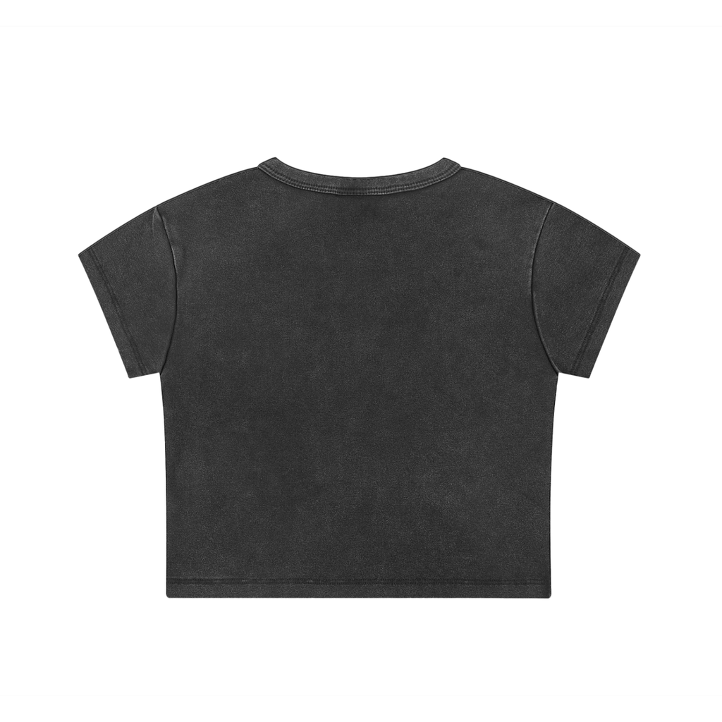 Snow Washed Cotton Crop Top