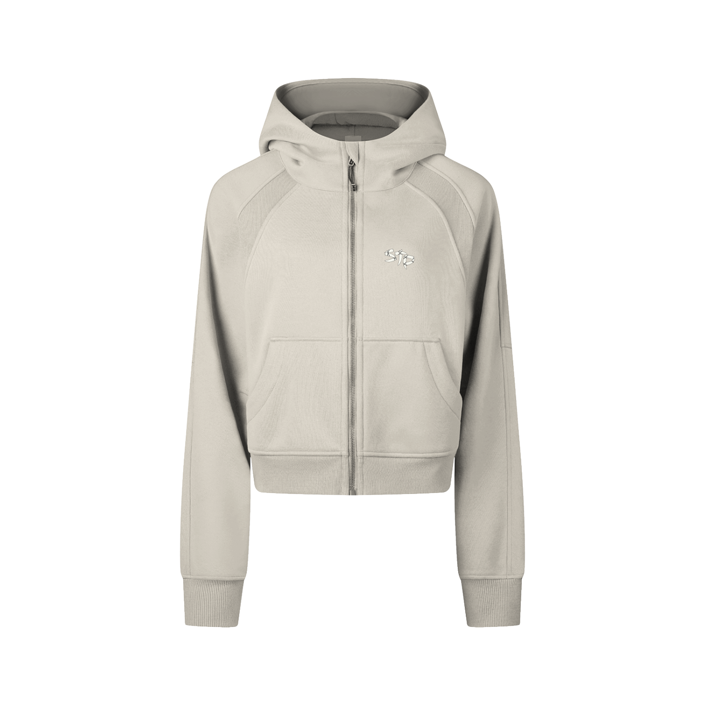 Cropped STP Crew Zip-Through Hoodie