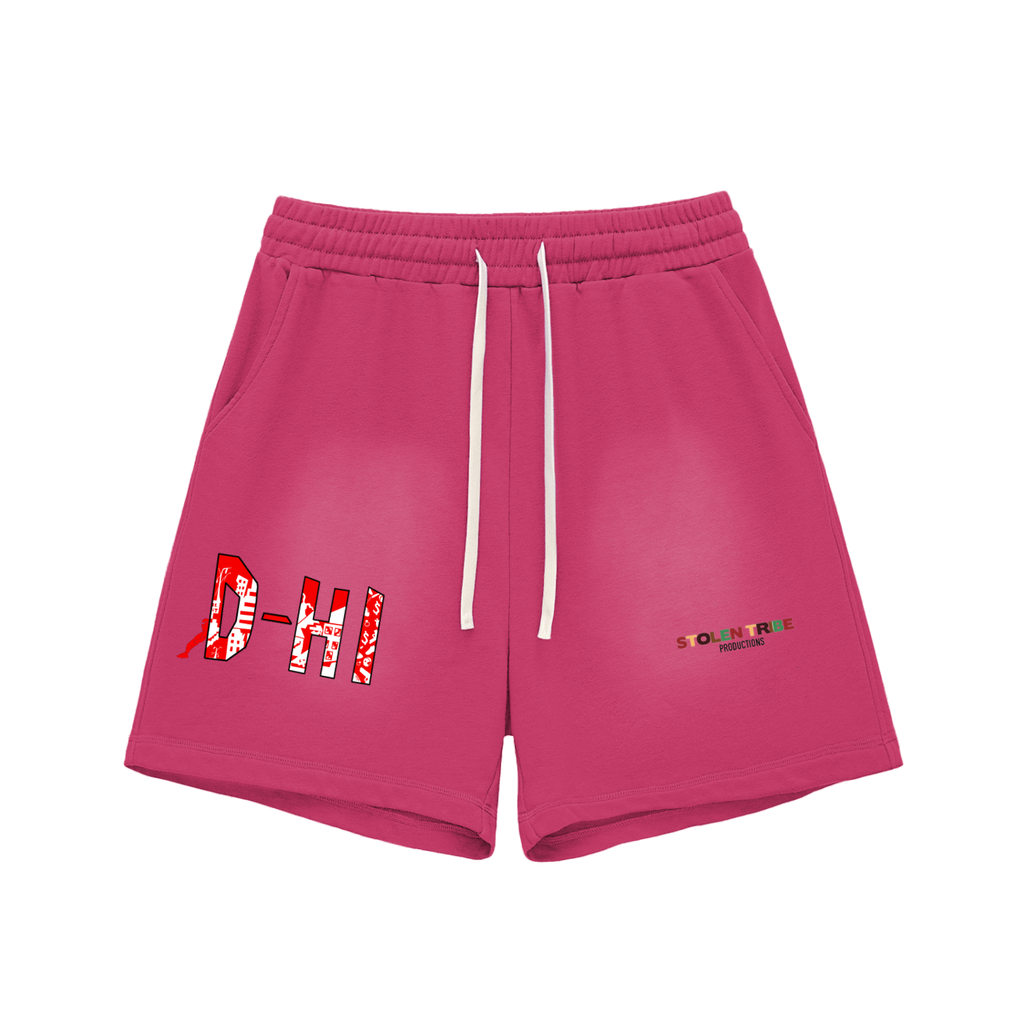 D-Hi Sun Fade Raw Edge Cotton Shorts