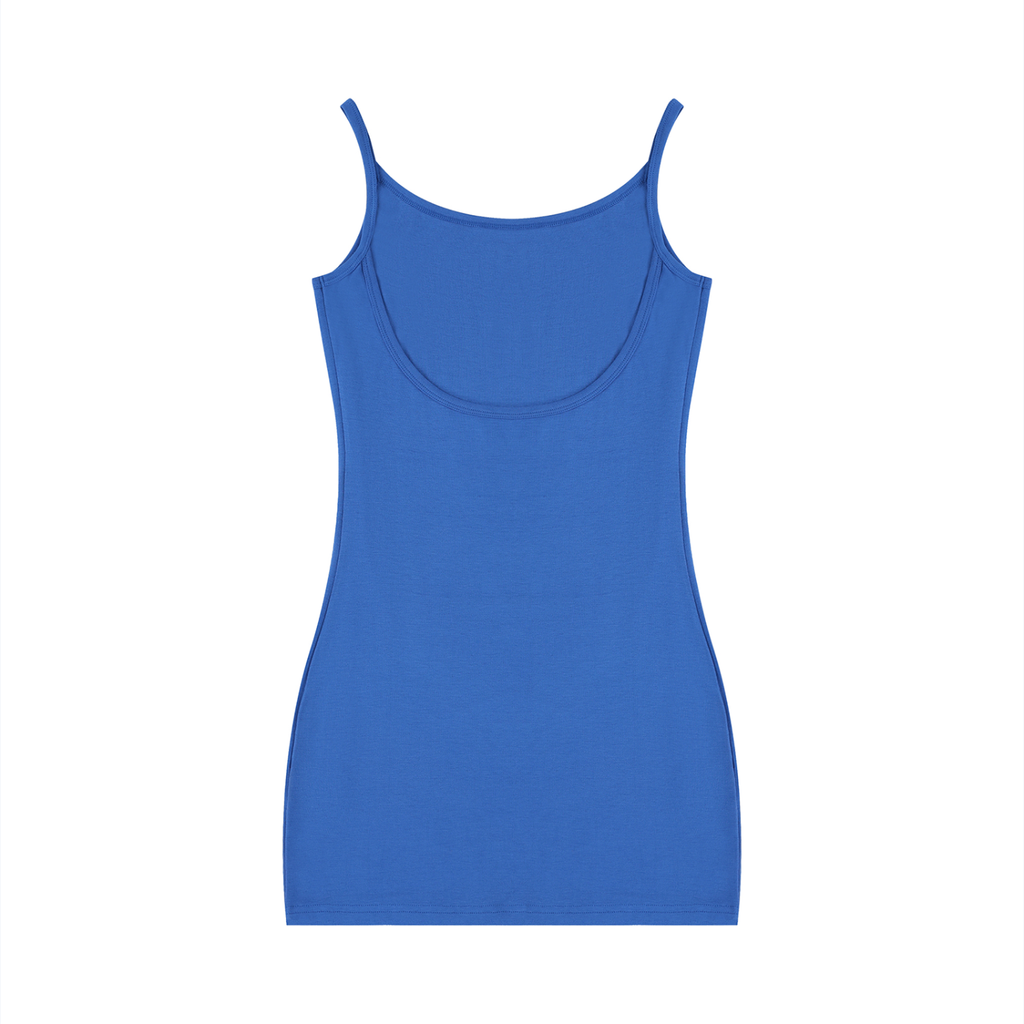 Blue tank top on a white background