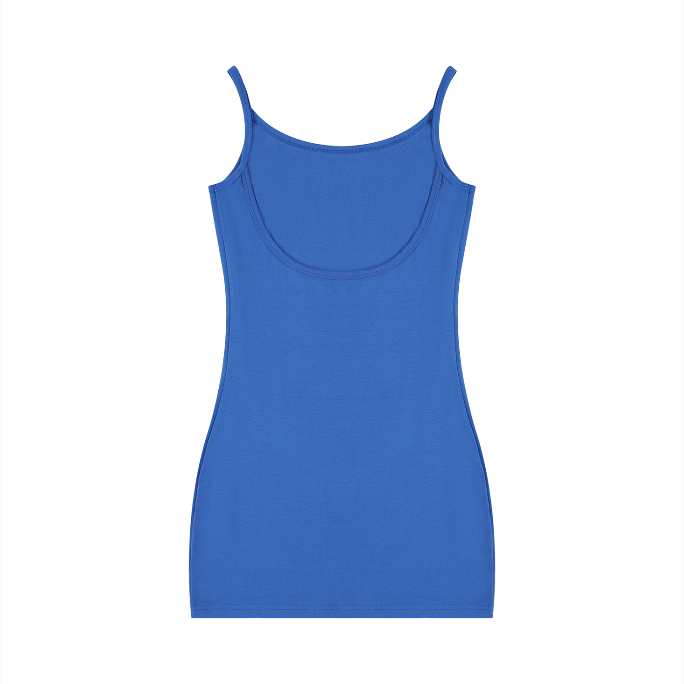 Blue tank top on a white background