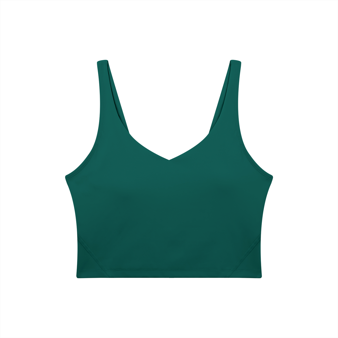 Green tank top on a white background