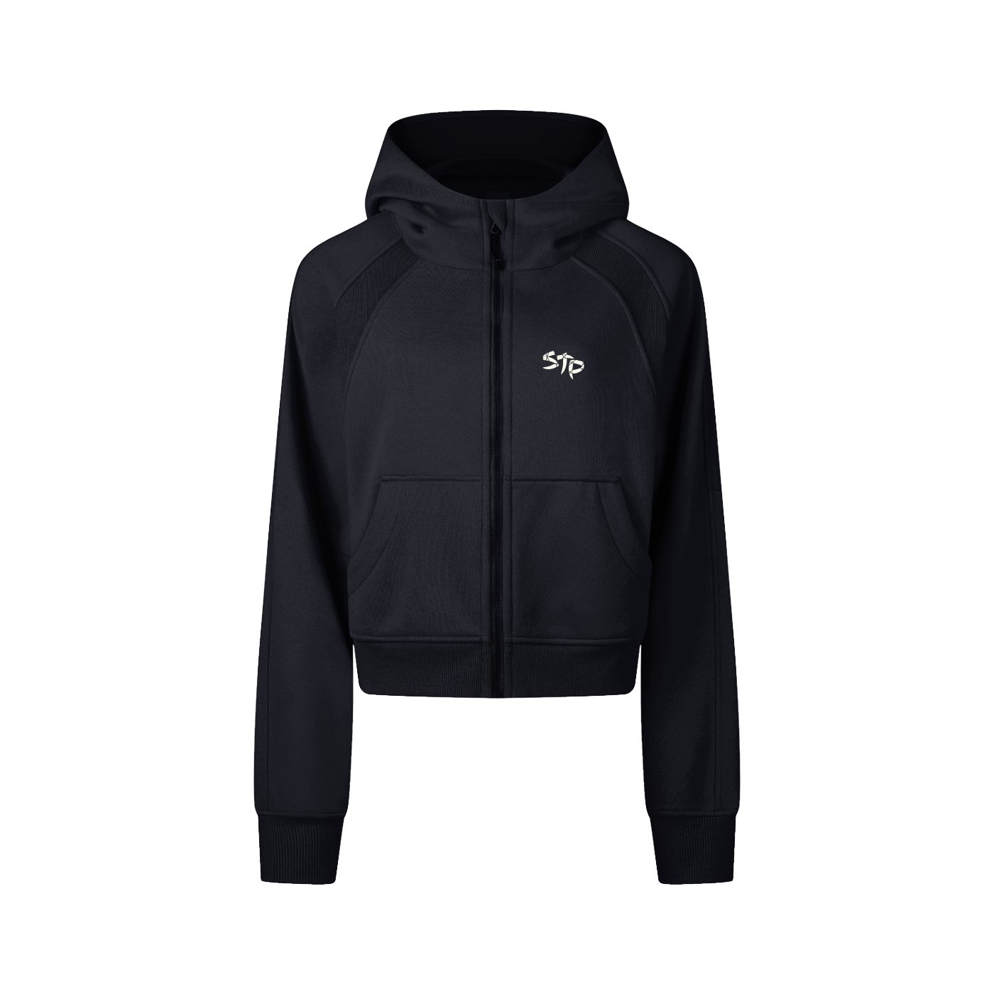 Cropped STP Crew Zip-Through Hoodie