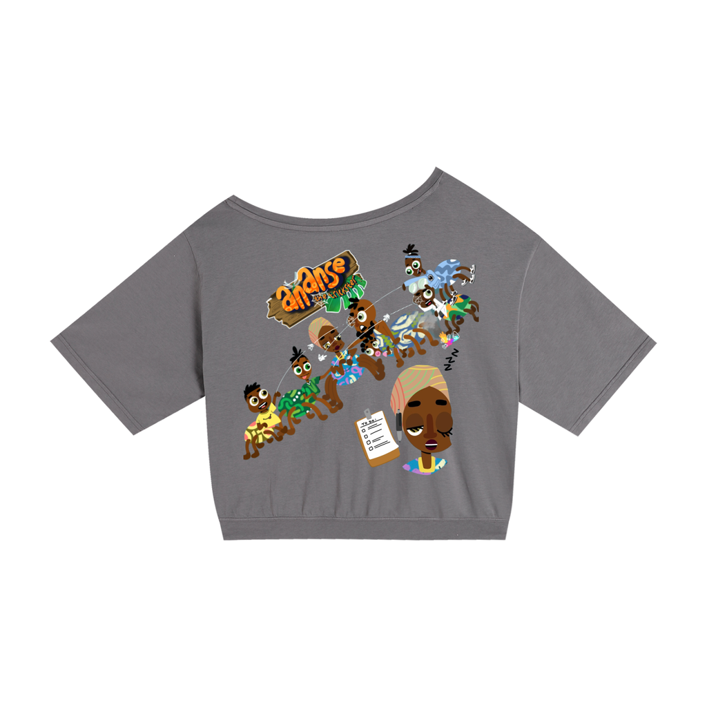 Oversized Asymmetric Saturday Off Shoulder T-Shirt