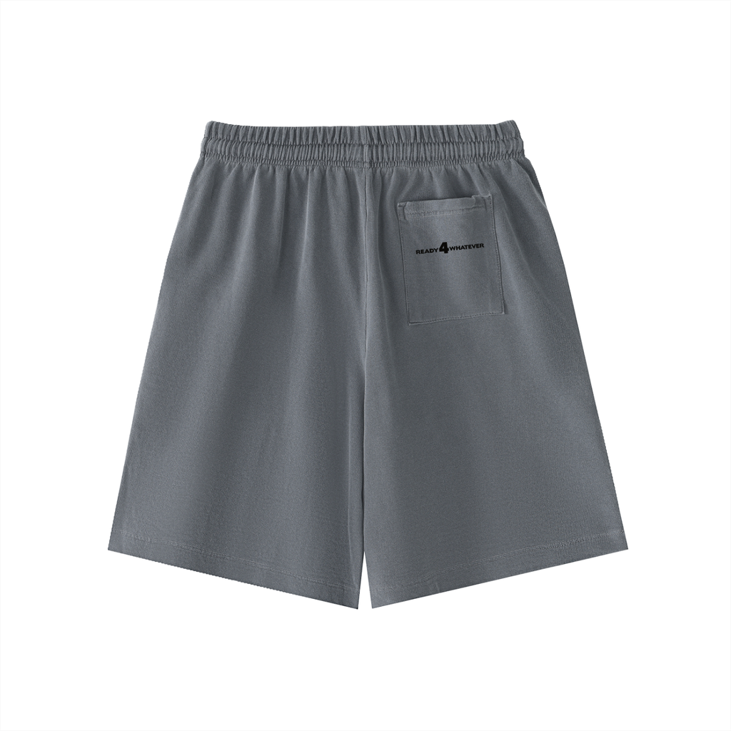 Gray shorts with a pocket on a white background