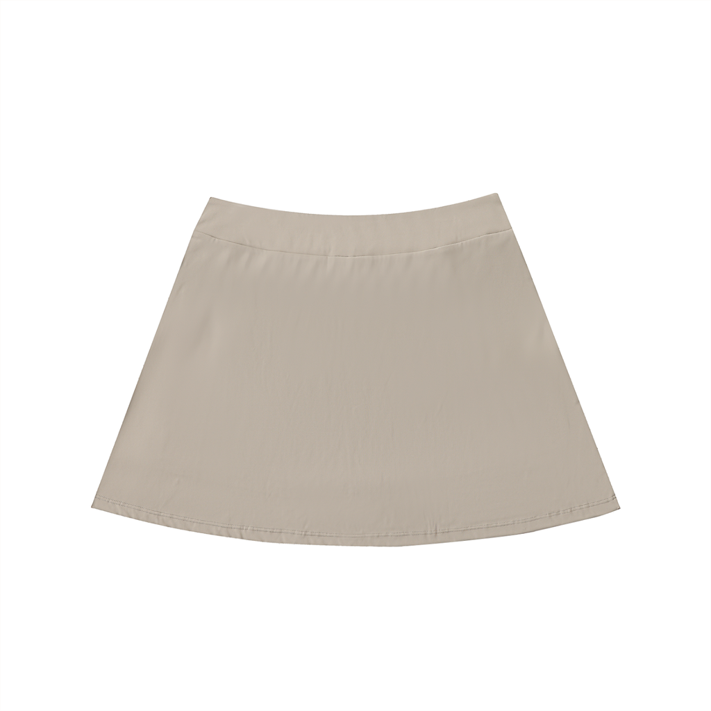 High-Waist Heiress Pocketed A-Line Ivory Skirt
