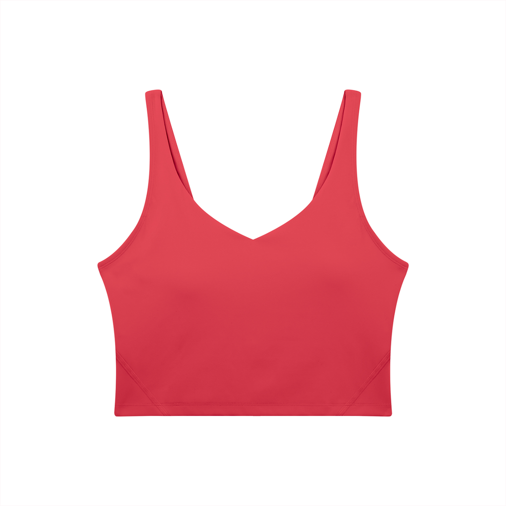 Red tank top on a white background