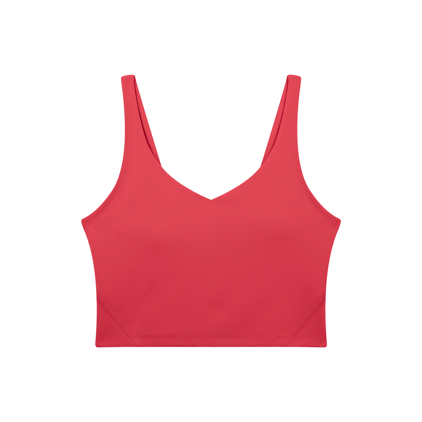 Red tank top on a white background