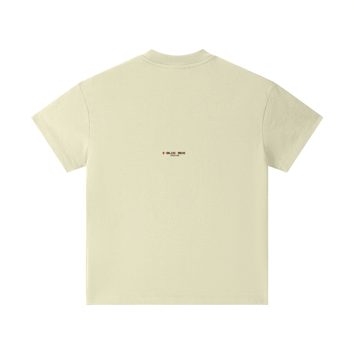 Beige t-shirt on a white background