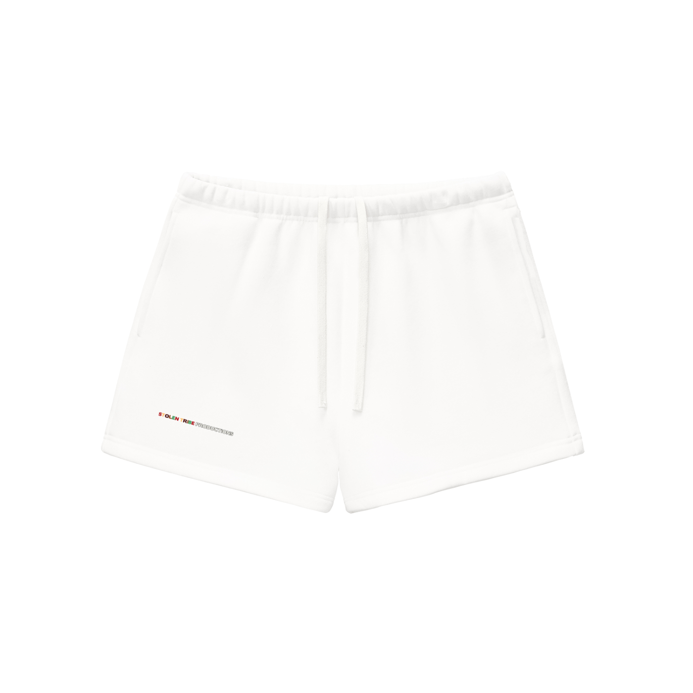 White shorts on a white background