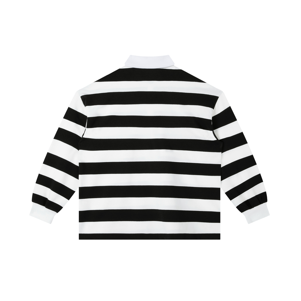 Black and white striped shirt on a white background