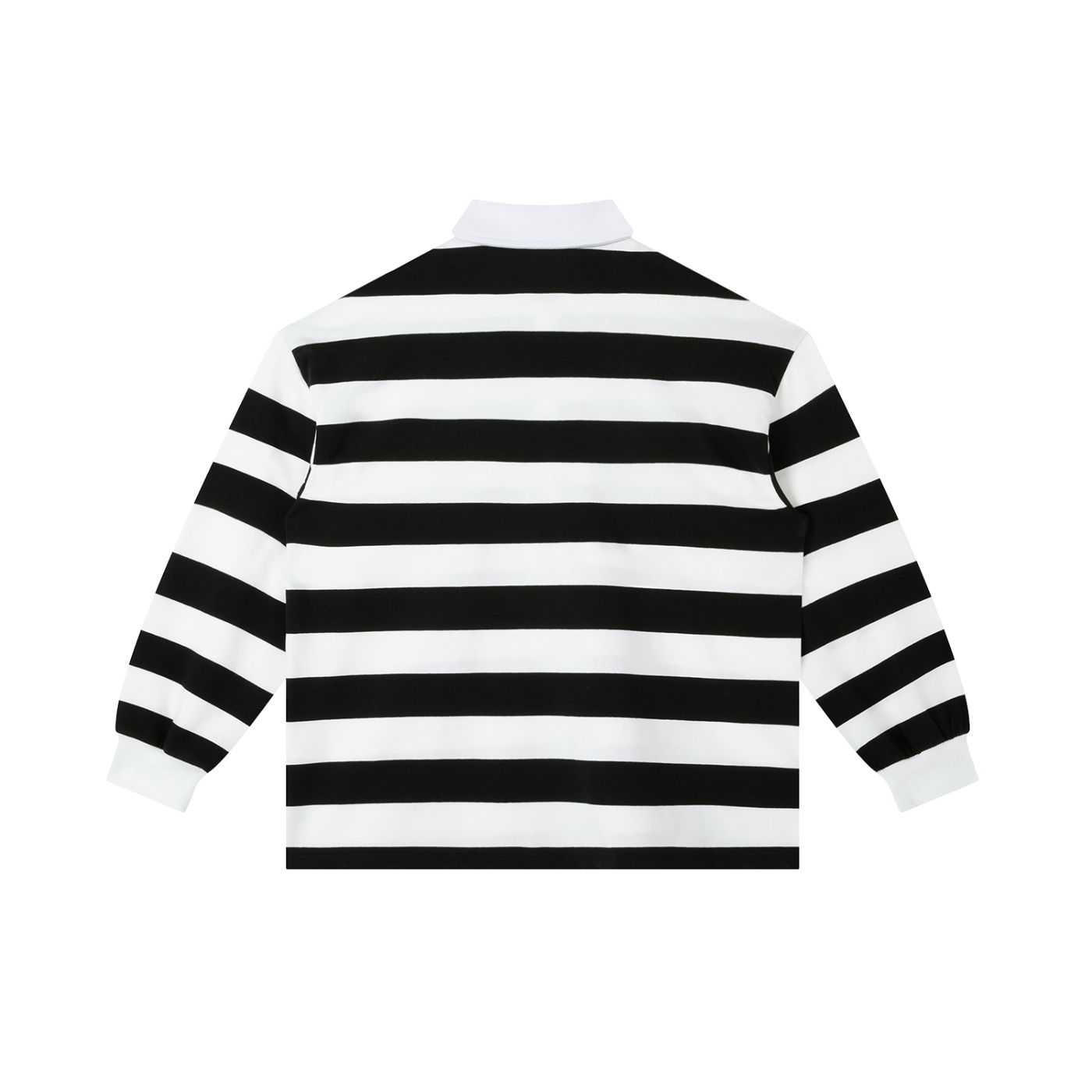 Black and white striped shirt on a white background