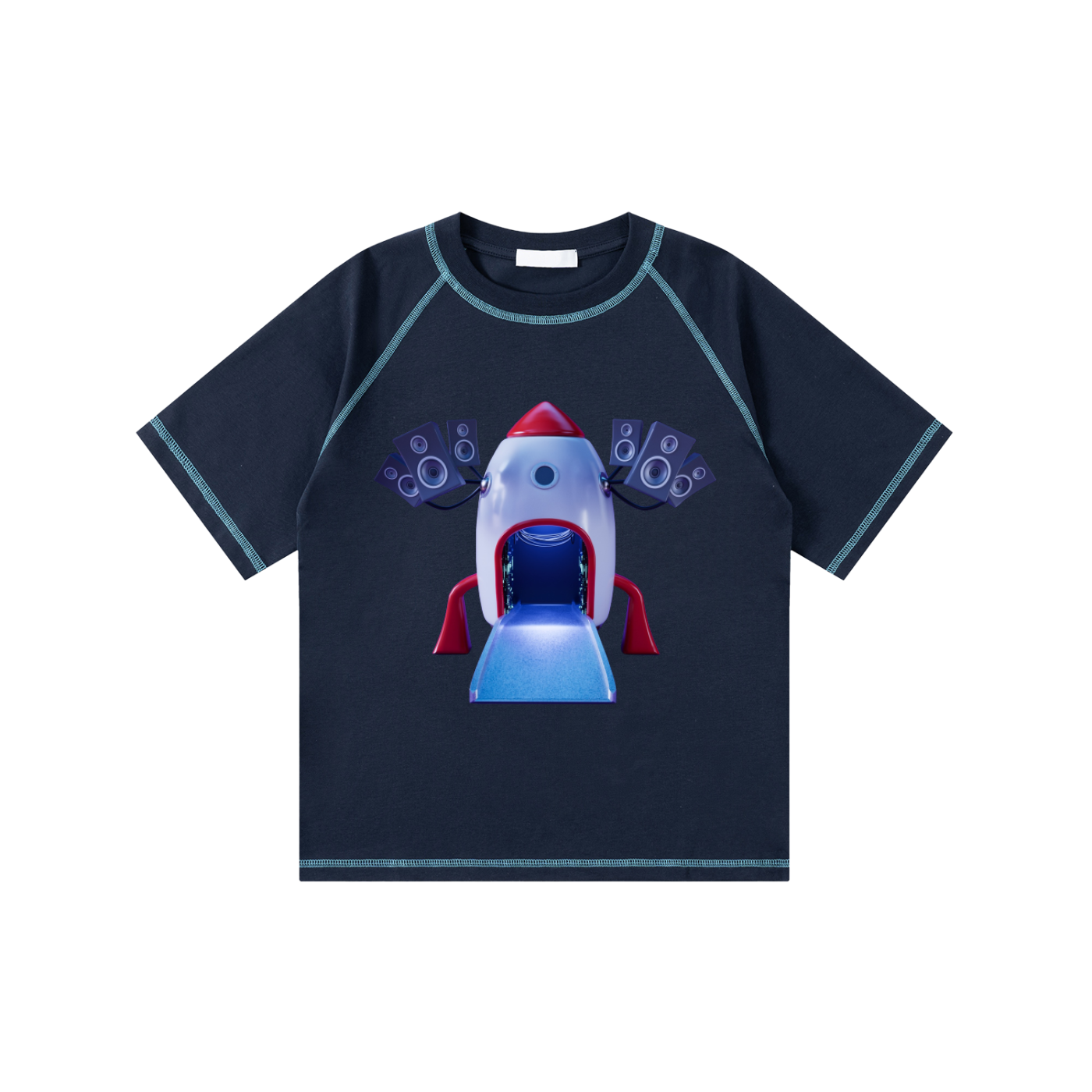 Loose Contrast-Stitched Last Rocket Kids' T-Shirt